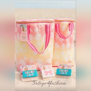 🌴 Super Cool Paris Hilton Palm Cooler + Towel Clips Set NWT